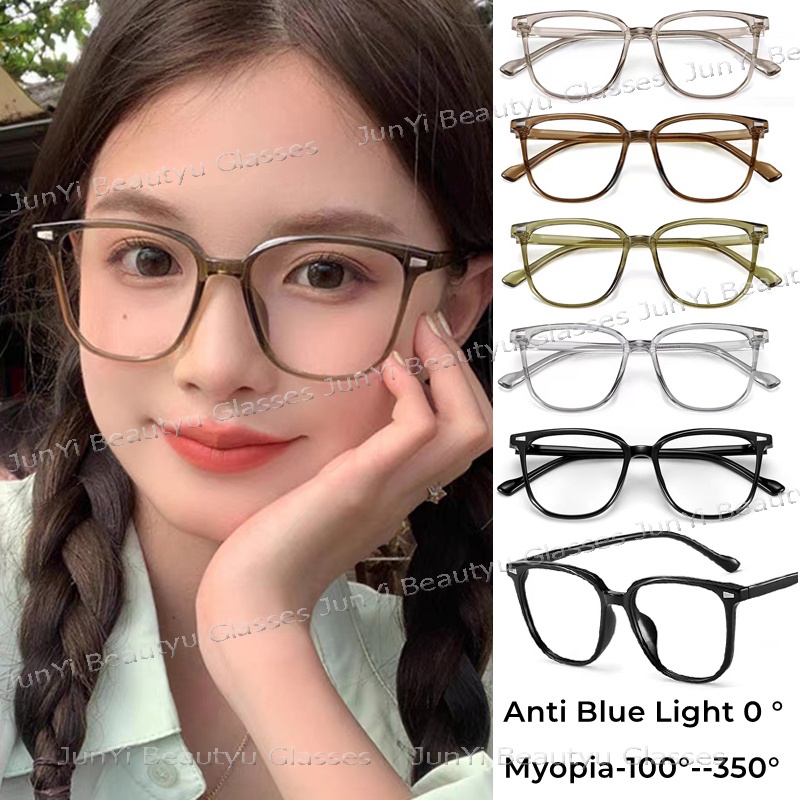 New titanium alloy men's fashion photochromic square myopia glasses ladies  optical prescription glasses 0 -0.5 -0.75 to -6.0