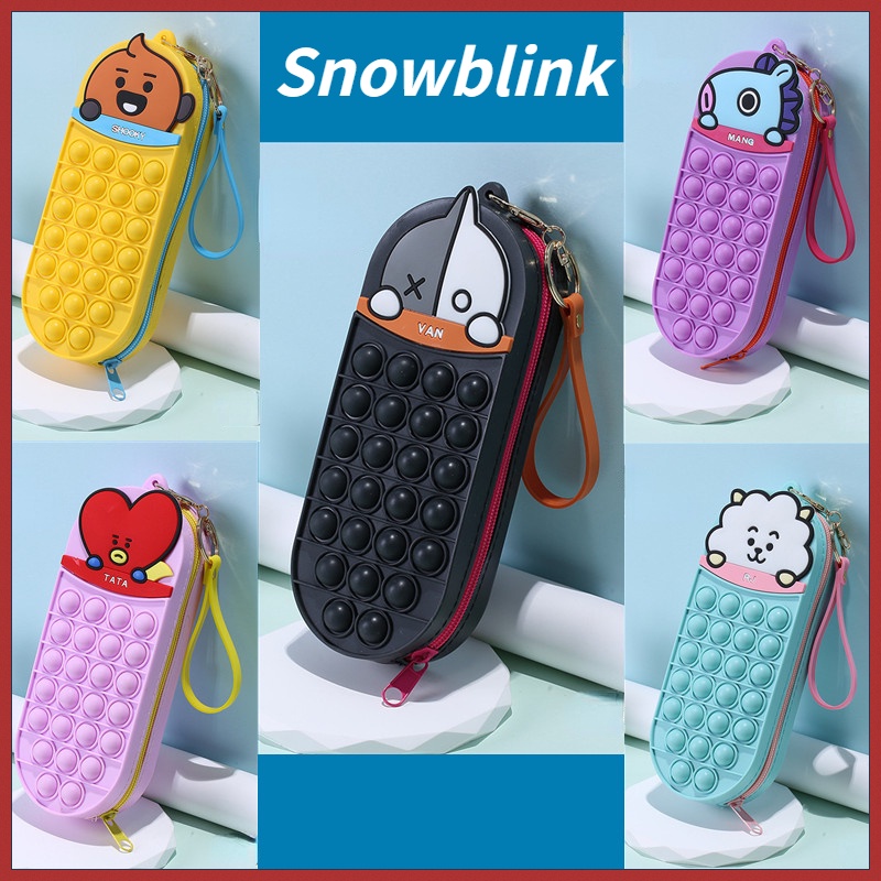 Cute Pencil Case Kawaii Pencil Box For Kids Silicone Cartoon Pink Pencil  Pouch For Girls With Compartments Large Capacity Waterproof Anti-shock  Statio