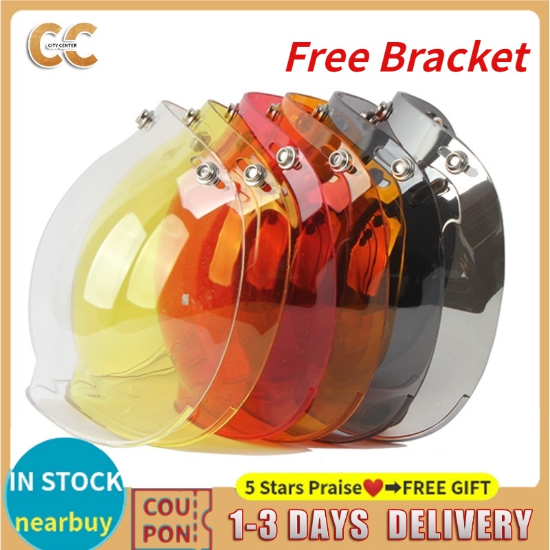 Free Bracket】Motorcycle helmet special retro helmet bubble mirror