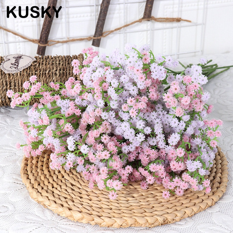 Artificial Fake Baby's Breath Gypsophila Silk Flowers Bouquet Home Wedding  Decor 