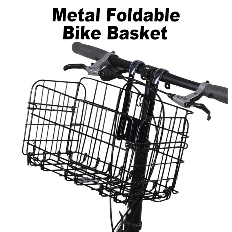 Folding bike baskets sales rear