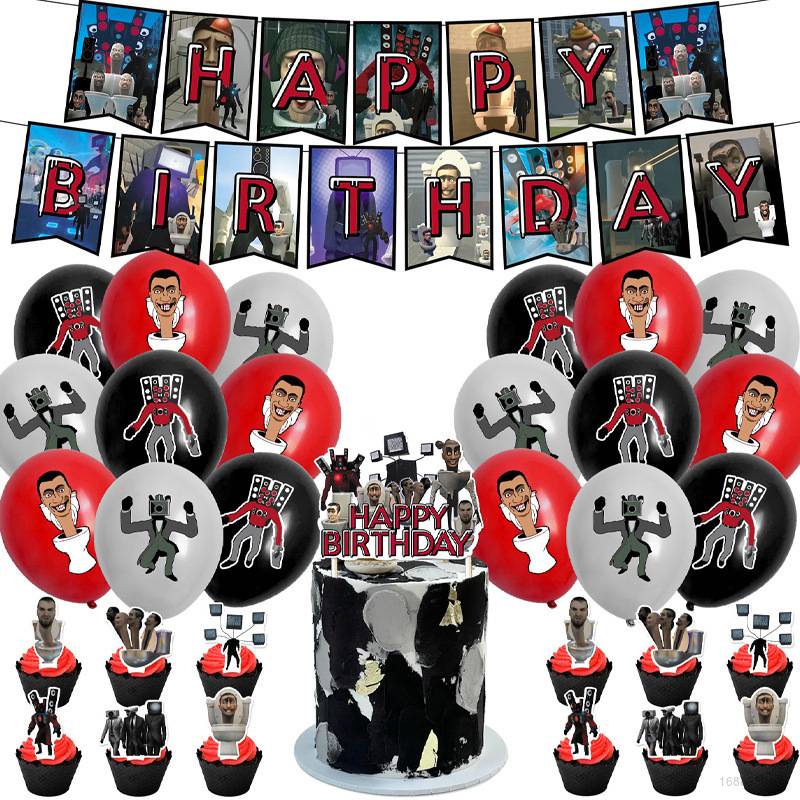 Fnaf Party Supplies Five Nights At Freddy Birthday Party Decoration Anime  Banner Poster Cake Topper Pendant Ornaments Ballon Set - AliExpress