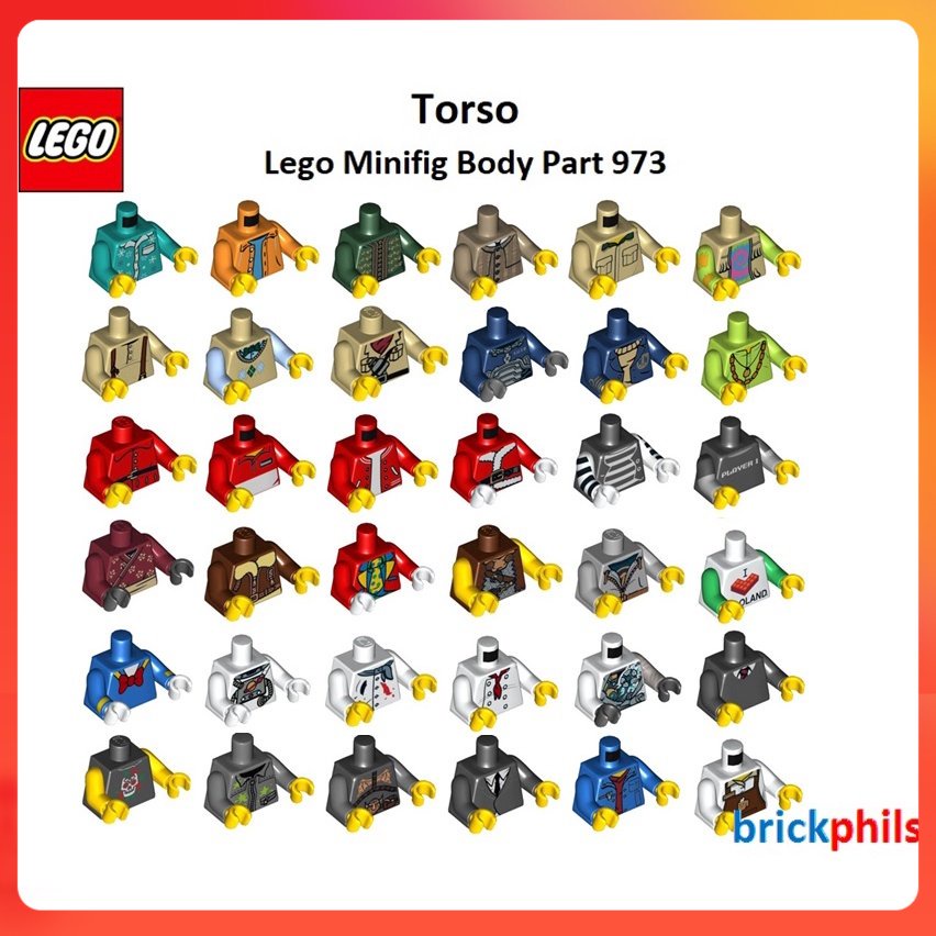 Lego minifigure best sale body parts