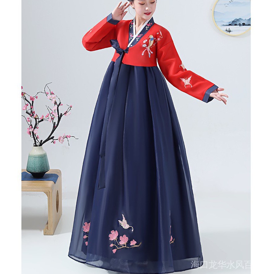 Women Korean Traditional Embroidery Palace Hanbok Costume Ladies