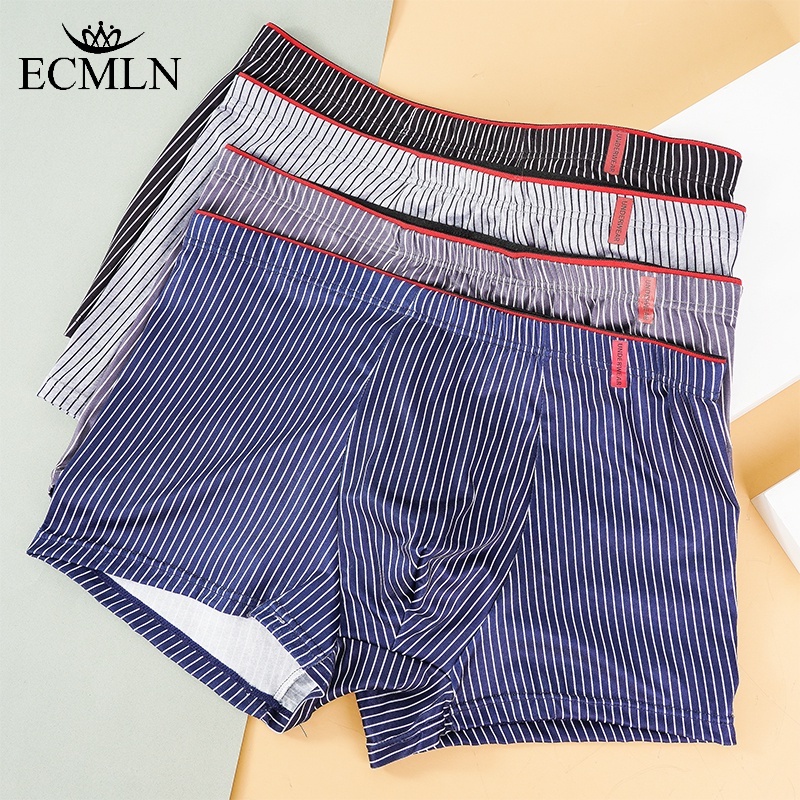 4PCS Men Panties Mens Ice Silk Seamless Sexy Underwear Solid Ultra-Thin  Breathable Boxer Shorts Male Underpants (Color : Medium, Size : XL 60-65kg)  : : Clothing, Shoes & Accessories
