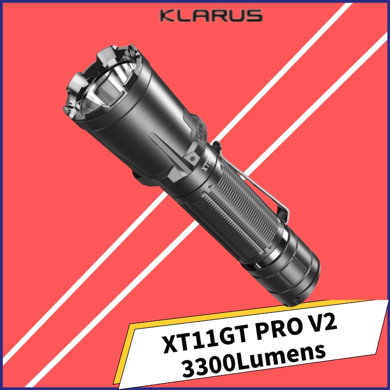 Lampe torche LED Klarus XT11GT PRO V2 3300 lumens rechargeable