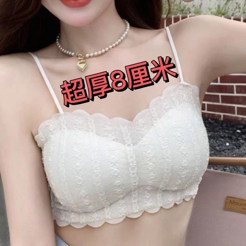Strapless Bras for Bigger Bust,Backless Bras for Women Sports Bra Women's Large  Strapless Lace Tank Top Underwear Thin Side Fold Side Breast Gather  Adjustable Bra Easy Lingerie Padded Sports Bras Wo 