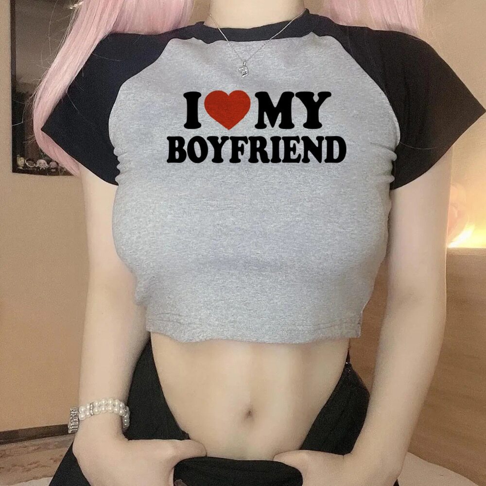 I LOVE NY cyber y2k gothic vintage crop top girl cyber y2k aesthetic  Harajuku clothing tee