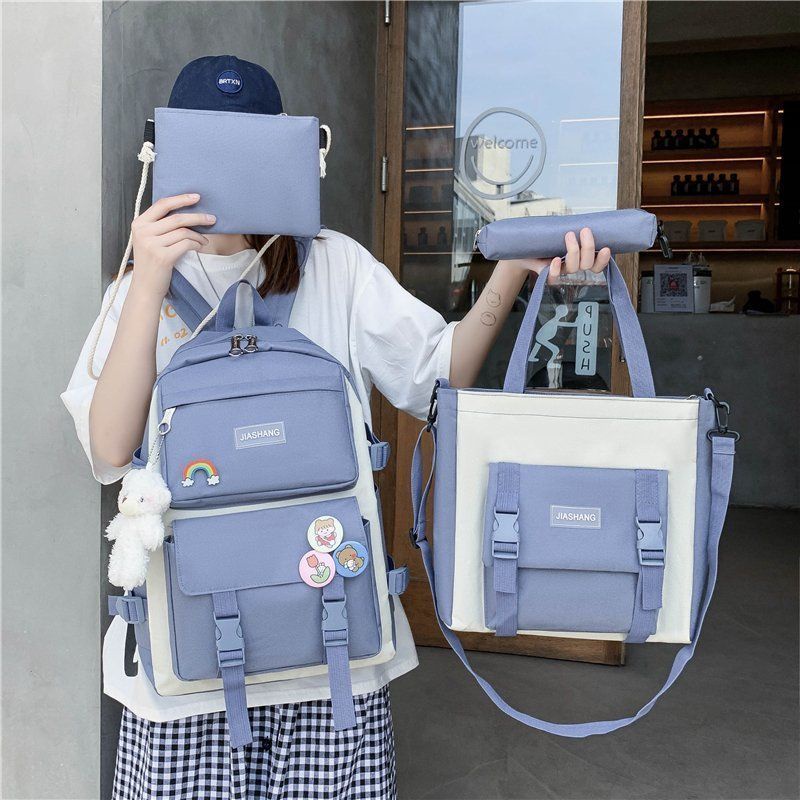 UISNMALL Women s Bags 4 in 1 Backpacks Fashion Backpacks Trend High School Backpack Set Z220 Shopee Philippines