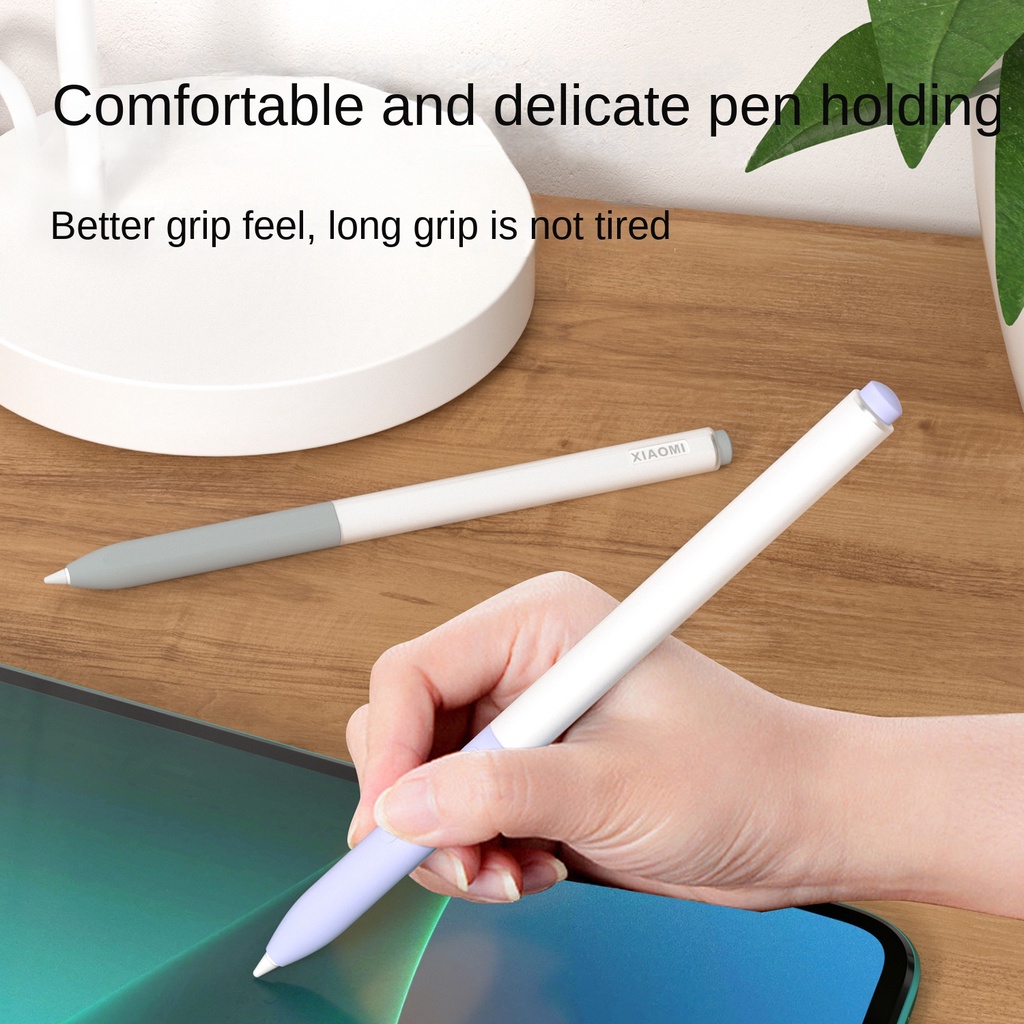 Dual Color Silicone Sleeve Case for Xiaomi Inspiration Stylus  Smart Pen, Protective Skin Cover case Non-Slip Smooth Grip Holder  Compatible with Xiaomi Mi Pad 5/5 Pro Stylus Touch Pen (Black) 