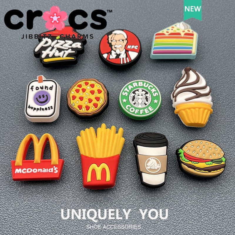 Jibbitz crocs Shoe Accessories McDonald s Pizza Starbucks Cute