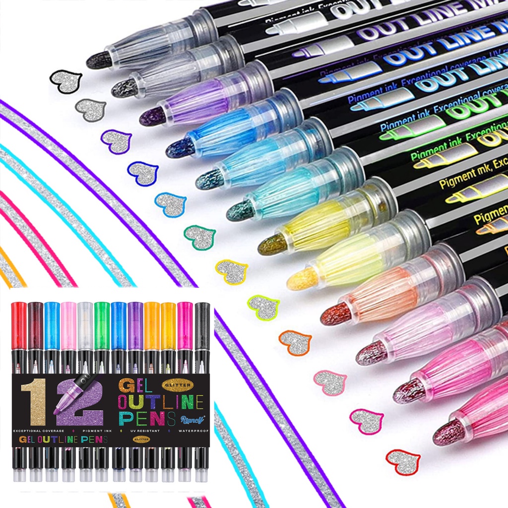 Ohuhu Fineliners Set of 8 Ultra Fine Line Drawing Markers, 8