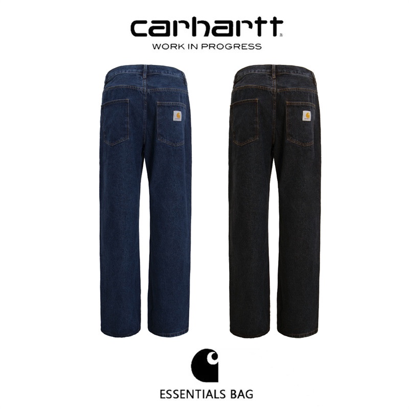 Ca hartt Jeans Men Jeans Lelaki Vintage Straight Pants Carhartt WIP Loose Casual Straight Leg Versatile Jeans