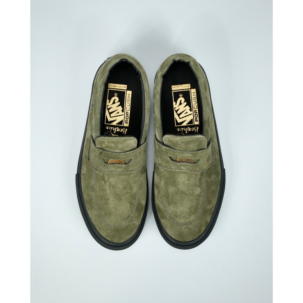 Vans X Beatrice Demons Olive Green Loafers | Shopee Philippines