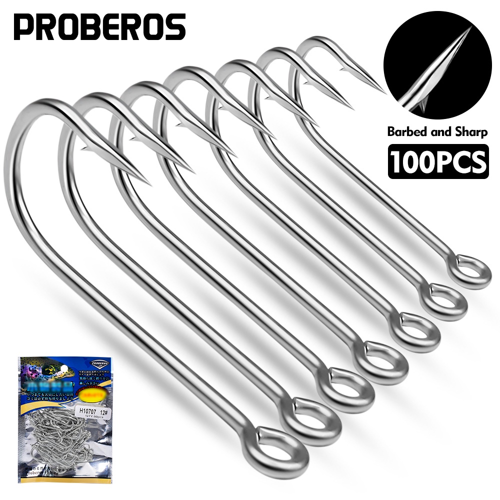 Fishing Hooks Circle Hook sale by bulk 1000 pieces/lot Eyed Fishing Hook  Jig Hooks 3#-15# Barbed Fishhooks Fishing Accessories wholesale Fish Hooks  ( Color : Head with hook hole , Model Number 
