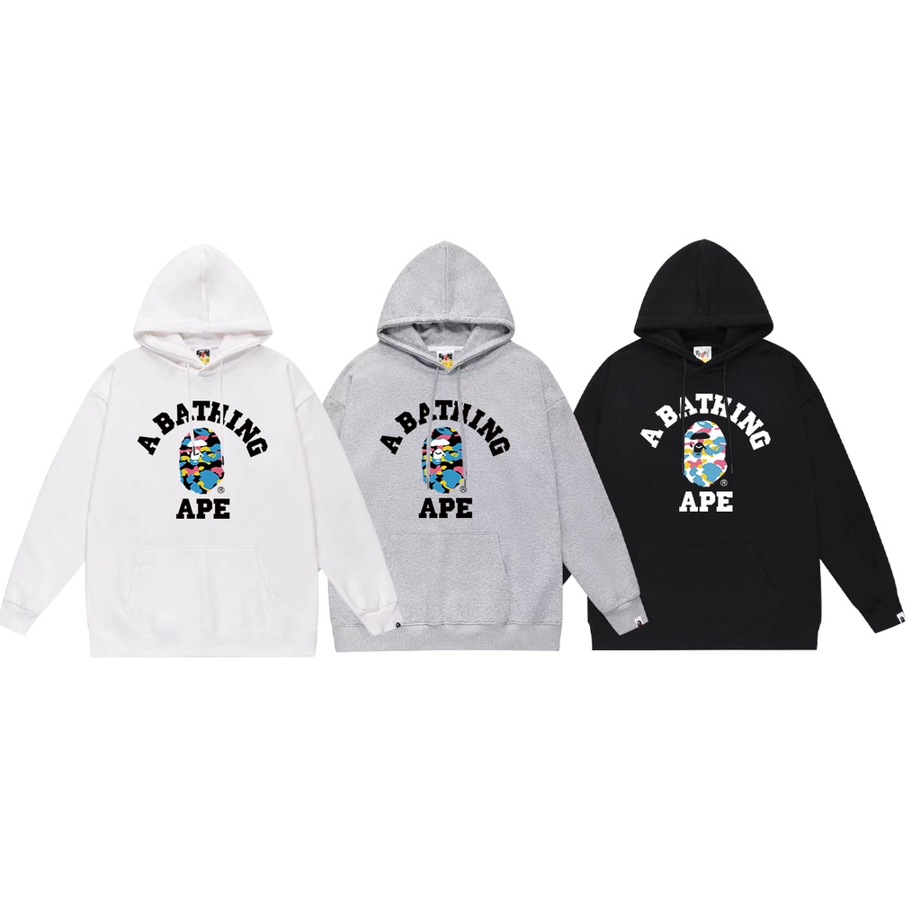 Bape Shark Hooded Jacket Reflective A-pe Cotton Men's Sweatshirt Colourful  Letters Thin Zip Casual Hoodie, Black : : Fashion