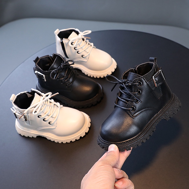 Black Boots for Kids Girl Boys Fashion Short Martin Boots Kids Boots Shoes Girls Leather Black Shoes Shopee Philippines