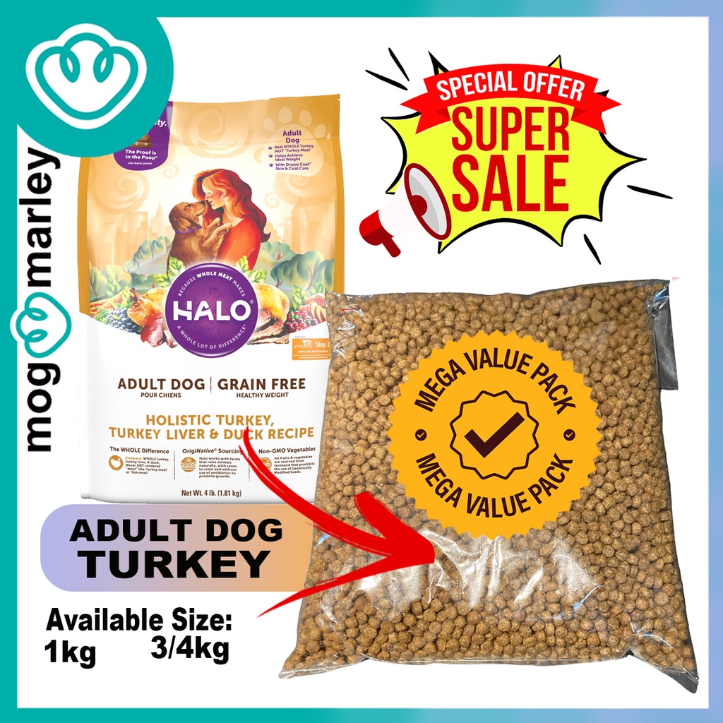 Halo turkey hot sale dog food