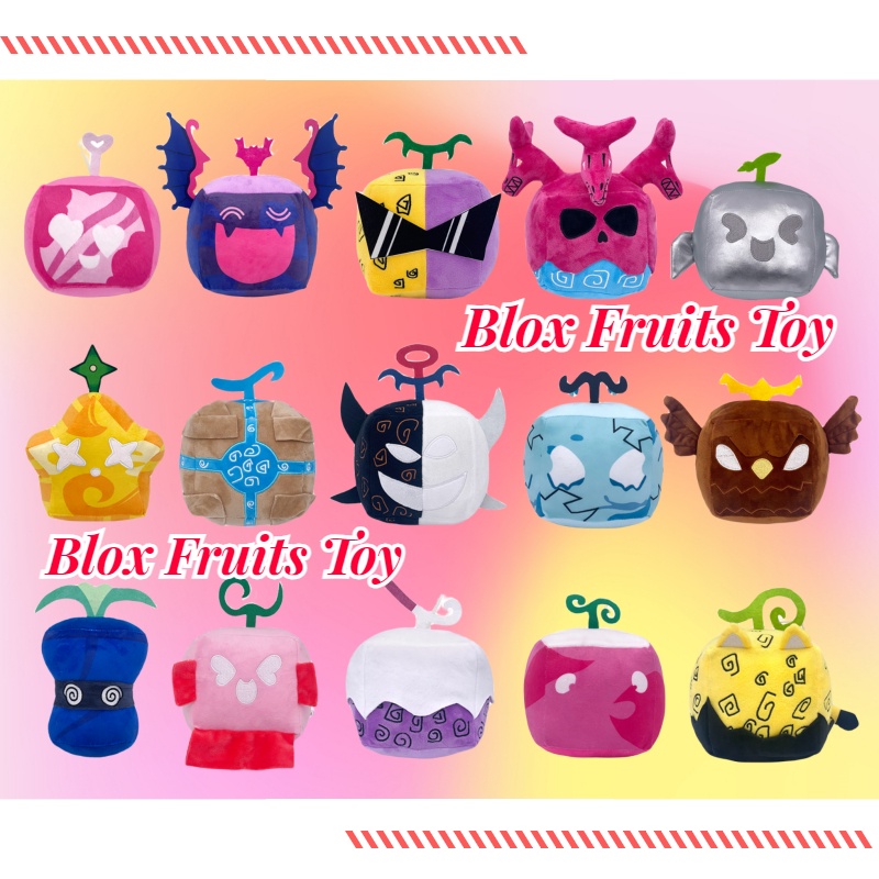 Blox Fruits Game Plush Toy Fruit Leopard Pattern Box Plush Toy Soft Stuffed  Fruits Toy Christmas Gift for Children - AliExpress