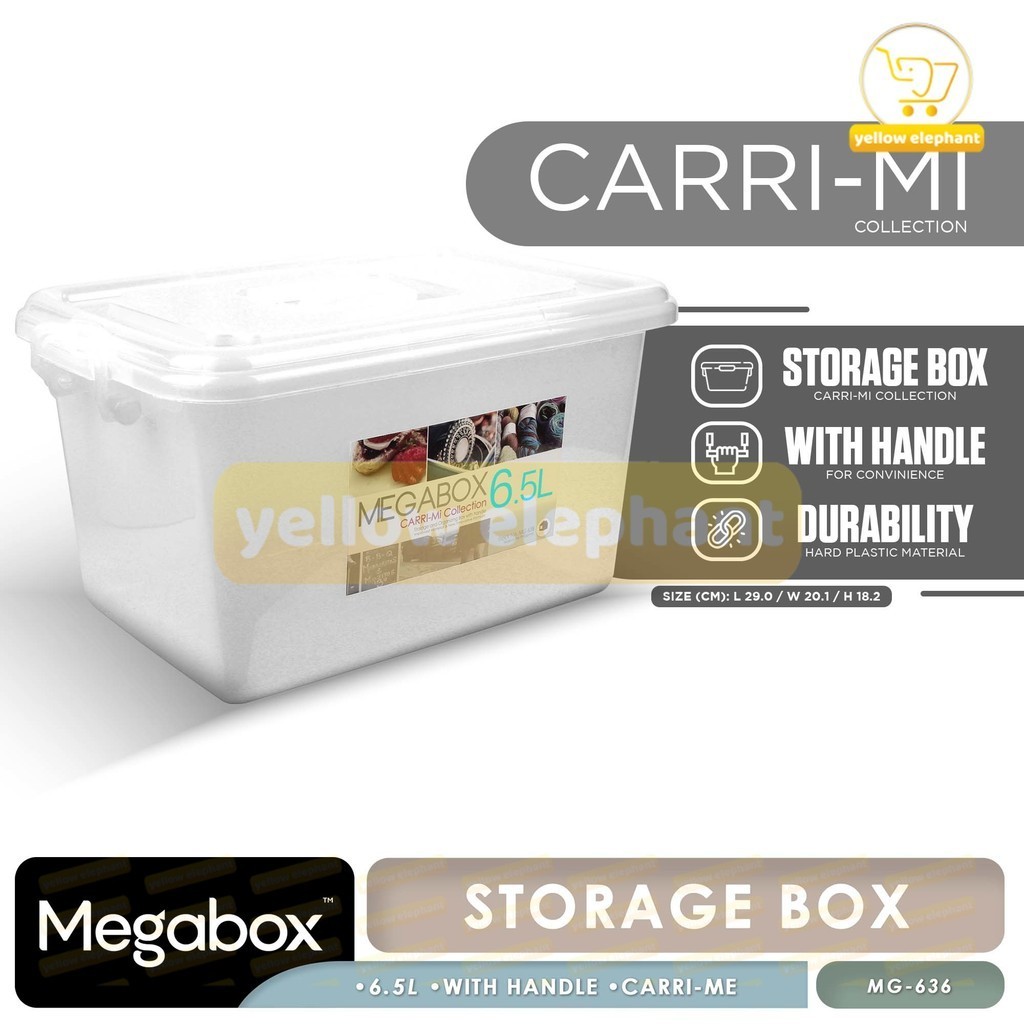 MEGABOX Storage Box with Handle (Trans Clear)