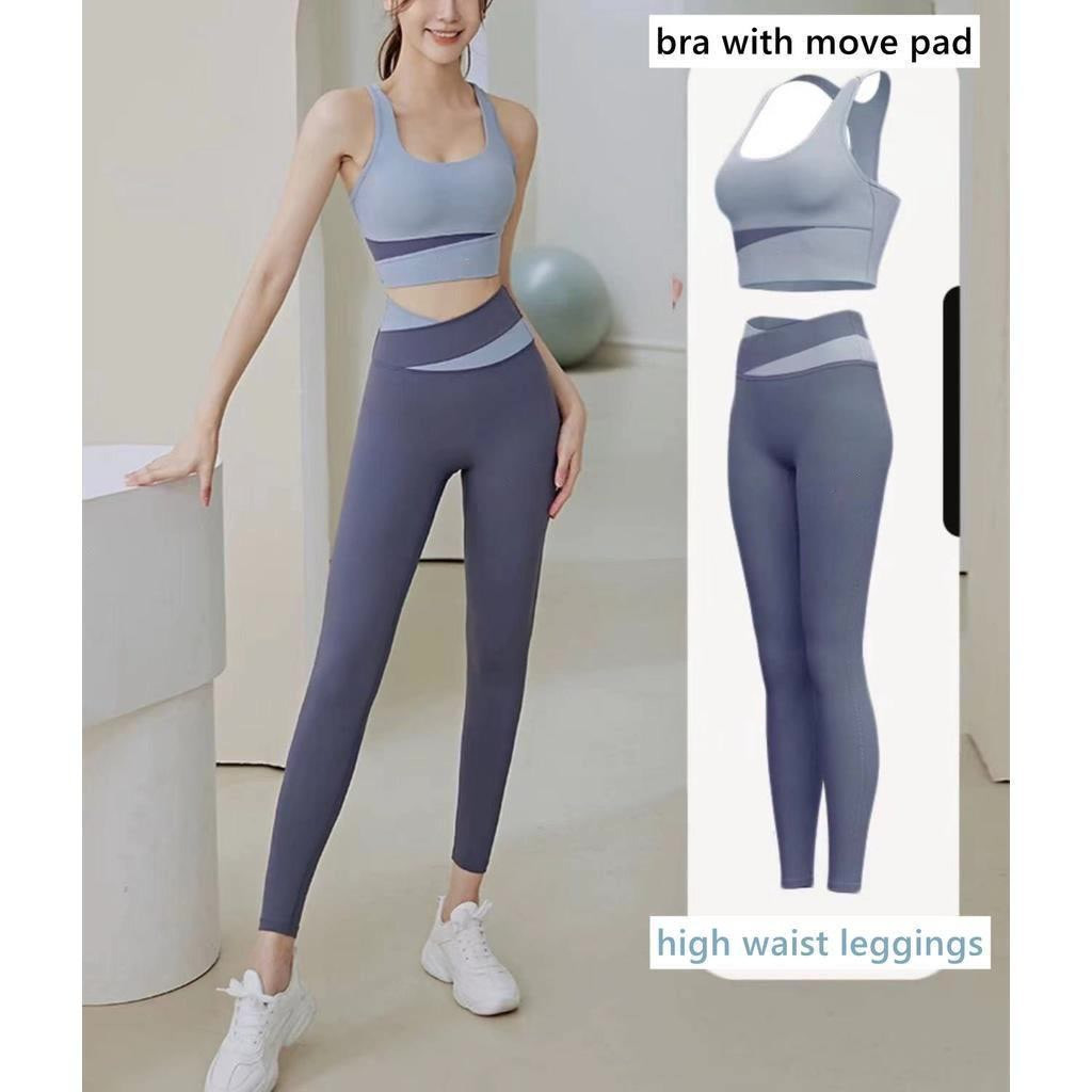 Fashion Running Pilates Tops Sports T-Shirts Shockproof Gathered Tights  Grey @ Best Price Online