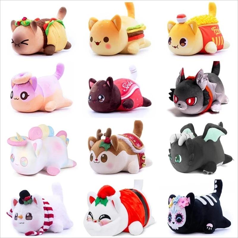 Cute Cat Plush Toy Doughnut Cat Plush Kawaii Cat Plush Toy Suitable For  Children's Christmas Birthday Gift 25cm-n