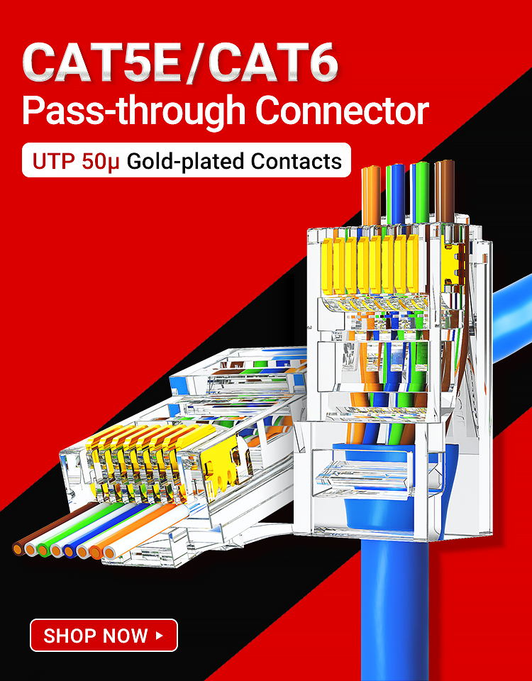 AMPCOM Network Cable Tester, for LAN Phone  RJ45/RJ11/RJ12/8P8C/6P6C/6P4C/6P2C/CAT5e/CAT6/CAT6A/CAT7/CAT8 UTP/STP Wire  Test Tool (Black)