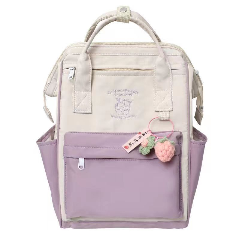 Schoolbag Female Junior High School Student Lightweight Primary School  Fresh And Sweet Third To Fifth And Sixth Grade Large-capacity Backpack