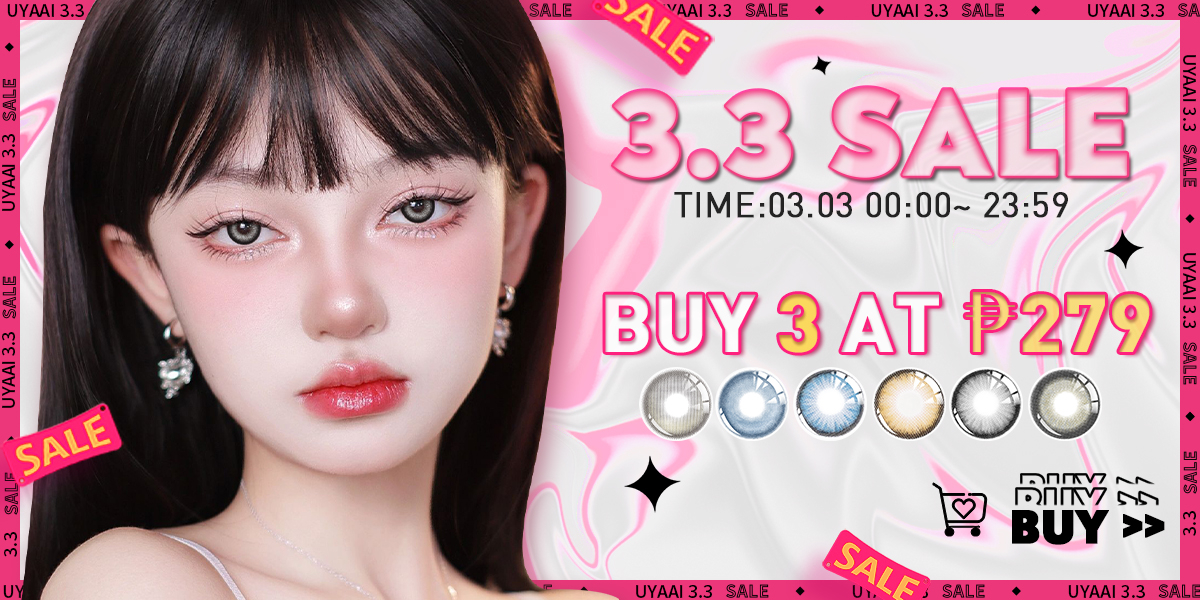 UYAAI Heart Eyes Series Pink Colored Contact Lenses 1 Year Disposable  Cosplay Makeup