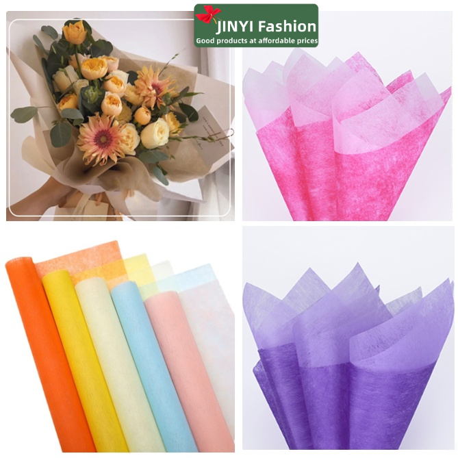 1pc Wave Yarn Flower Packaging Paper,Wrapping Paper For DIY Handmade  Bouquet Wrapping Material Balloon Bouquet Decoration