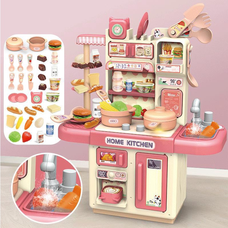 Alphar Toys 52PCS Kitchen Toys for Girls Big Size Working Simulation of Acoustic Optic Cooking Toys Shopee Philippines