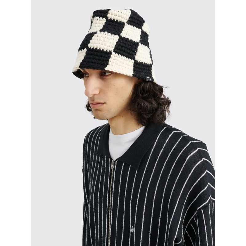 STUSSY - BUCKET HAT CHECKER KNIT
